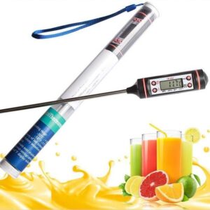 TBBSC Meat Thermometer,Instant Read Digital Cooking Thermometer,Electronic Food Thermometer with Super Long Probe for Kitchen,Milk,Candy,BBQ and Grill