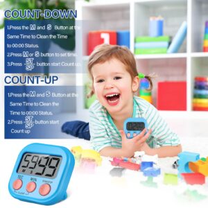 30 Pieces Small Digital Kitchen Timers Magnetic Countdown Timer Loud Alarm Big Digits Classroom Stopwatch Clock Timer for Cooking Baking Sports Games Office (not Including Battery)