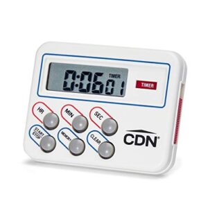 cdn digital timer and clock memory feature, 6.8 x 4.5 x 0.9 inches, cream