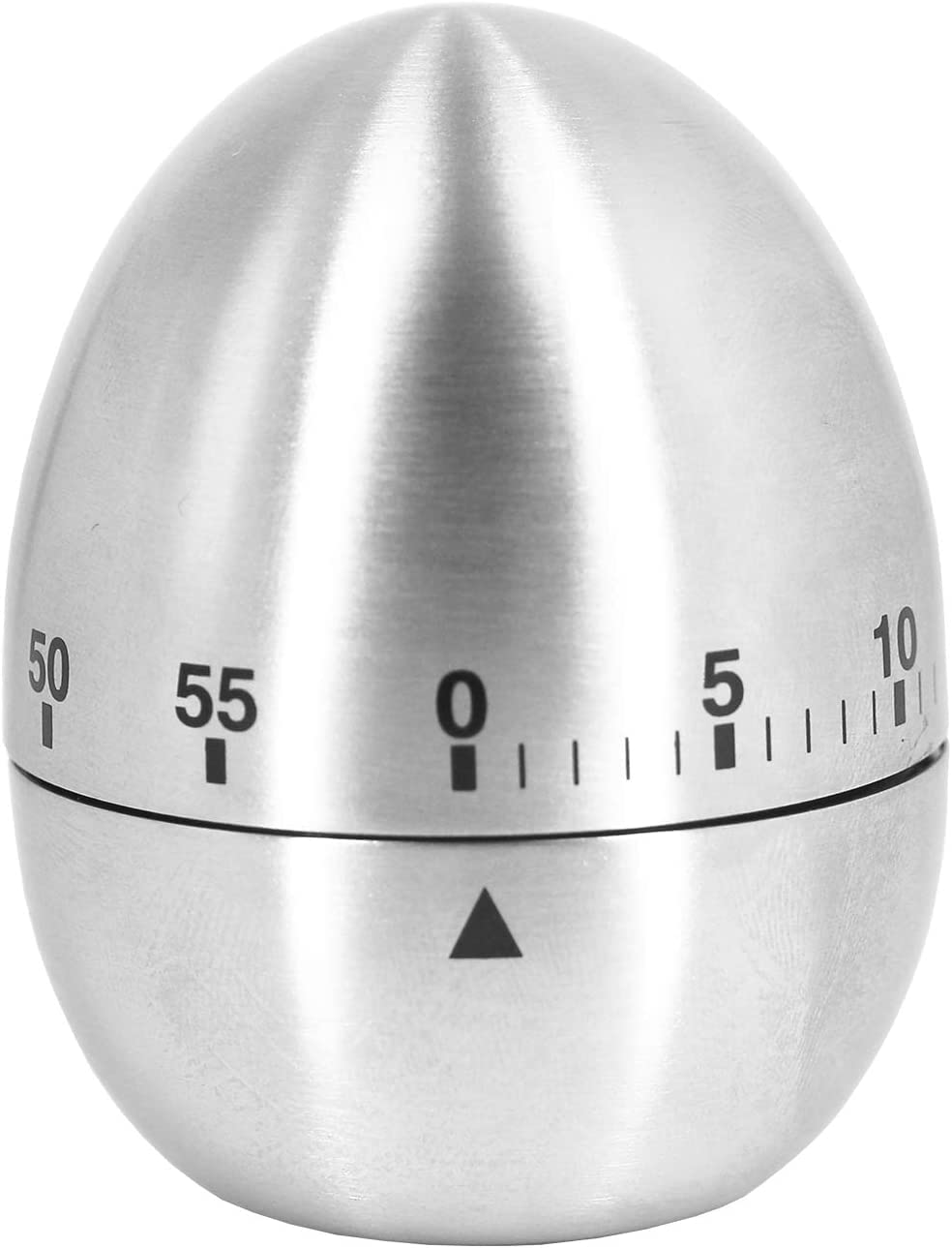 Egg Kitchen Timer Stainless Steel Metal Mechanical Cooking Timer 60 Minute Silver for Kids Cooking Tools