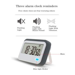 Digital Kitchen Timer, Alarm Clock,Stopwatch,Large Digits,Loud Alarm, Mute Blinking Light and Magnetic Stand .Kitchen Timer, Classroom Timer... (Gray)