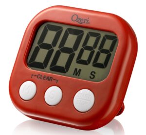 ozeri event kitchen timer, red