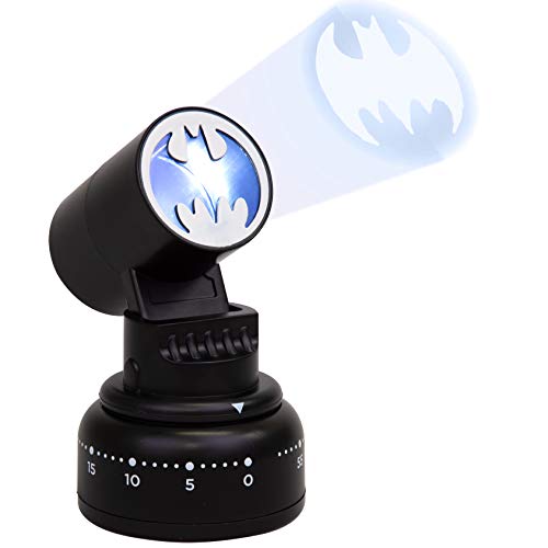 Batman Kitchen Timer - Bat Signal Lights Up When Time is Done - Cook Like a Super Hero - Great DC Justice League Gift for Men and Women