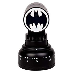 Batman Kitchen Timer - Bat Signal Lights Up When Time is Done - Cook Like a Super Hero - Great DC Justice League Gift for Men and Women