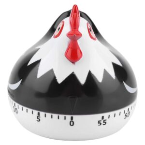 Chicken Pattern Timer, Chicken Pattern Countdown Kitchen Timer Reminder for Cooking Baking(Black)