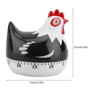 Chicken Pattern Timer, Chicken Pattern Countdown Kitchen Timer Reminder for Cooking Baking(Black)