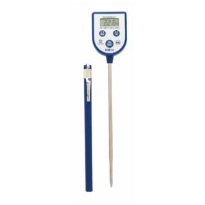 comark instruments | km14 | pocket digital dishwasher thermometer with max hold, blue