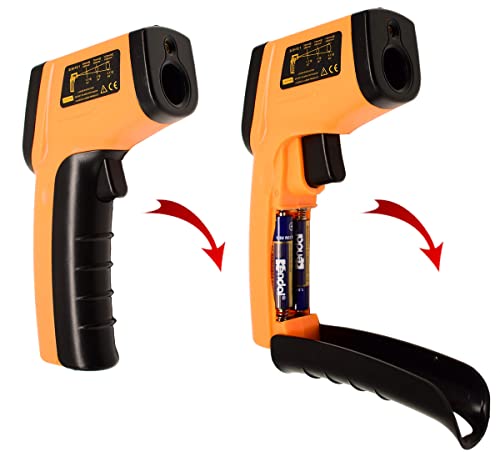 Infrared Thermometer Temperature Gun, Digital Thermometer Non-Contact Laser Infrared Ir Thermometer Gun(Not for Human) -58℉～752℉(-50℃～400℃) - Cooking Gun, Freezer Oven Thermometer