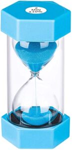 sand timer 2 minute hourglass timer： colorful sand clock 2 minute, small blue sand watch 2 minute, plastic hour glass sandglass timer for kids, games, decorative, classroom, kitchen,toothbrush timer