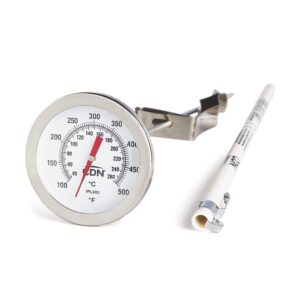 cdn irl500 long stem fry thermometer – 12",silver