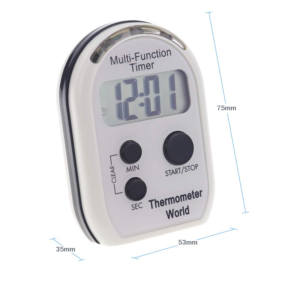 Visual Timer Multi Function with Vibrating Audible and Flashing Alarm - Countdown Timer Ideal for The Visually and Hearing Impaired