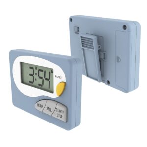 digital timer with countdown up cooking timer clock, magnet back and clip, loud alarm, large display minutes and seconds