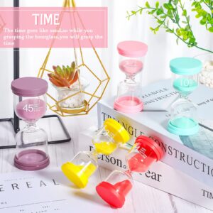 10 Pcs Sand Timer for Children Colorful Hourglass Timer 1/2/3/5/10/15/20/30/45/60 Minutes Visual Toothbrush Timer Colored Classroom Timer Sand Clock Timer for Game Home Cooking Office Decoration