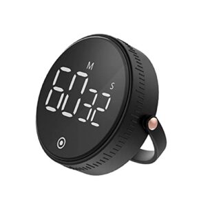 timers, timer for kids, digital kitchen timer magnetic with large led display, volume adjustable countdown countup timer for cooking, teaching, classroom study, fitness and oven black