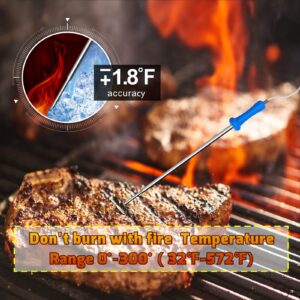 Cloud BBQ 500FT Digital Meat Thermometer Wireless Thermometer with Multy Probes Bluetooth Thermometer Kitchen Thermometer for Smoker Grilling Oven (FS-51)