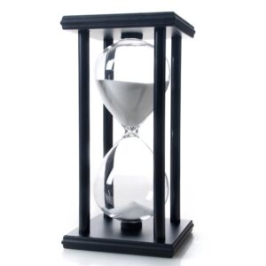 bellaware 60 minutes hourglass, wood sand timer white