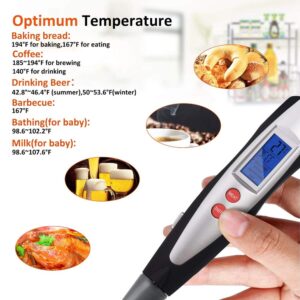 Meat Thermometer Digital Food Thermometer with Electronic Ready Alarm, Instant Read Thermometer Fork for BBQ Cooking Grilling Kitchen Gadgets Steak Pork