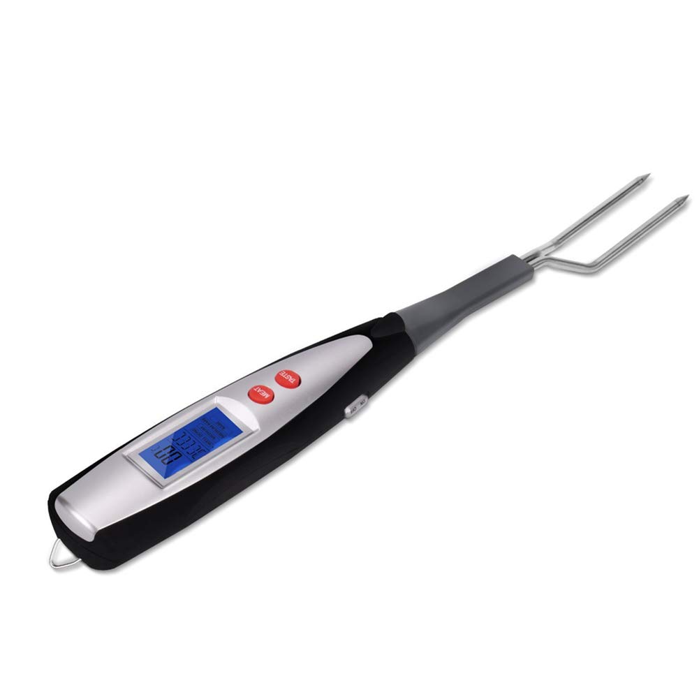 Meat Thermometer Digital Food Thermometer with Electronic Ready Alarm, Instant Read Thermometer Fork for BBQ Cooking Grilling Kitchen Gadgets Steak Pork