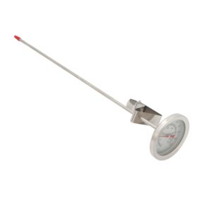 CRBrewBeer Homebrew Kettle Clip On Thermometer,Dial Thermometer,12" Stainless Steel Stem Meat Cooking Thermometer