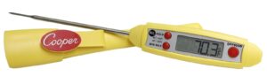 cooper-atkins dpp800w max digital thermometer with long probe, long probe thermometer (waterproof thermometer, auto shutoff, temperature memory),yellow