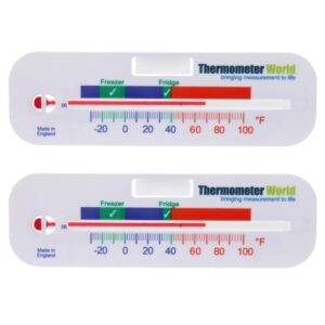 twin pack refrigerator thermometer 2 pack for fridge freezer chiller cooler temperature gauge