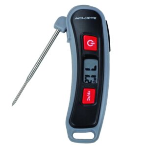 acurite, multicolor digital instant read thermometer with folding probe, 5" l, 3.3"