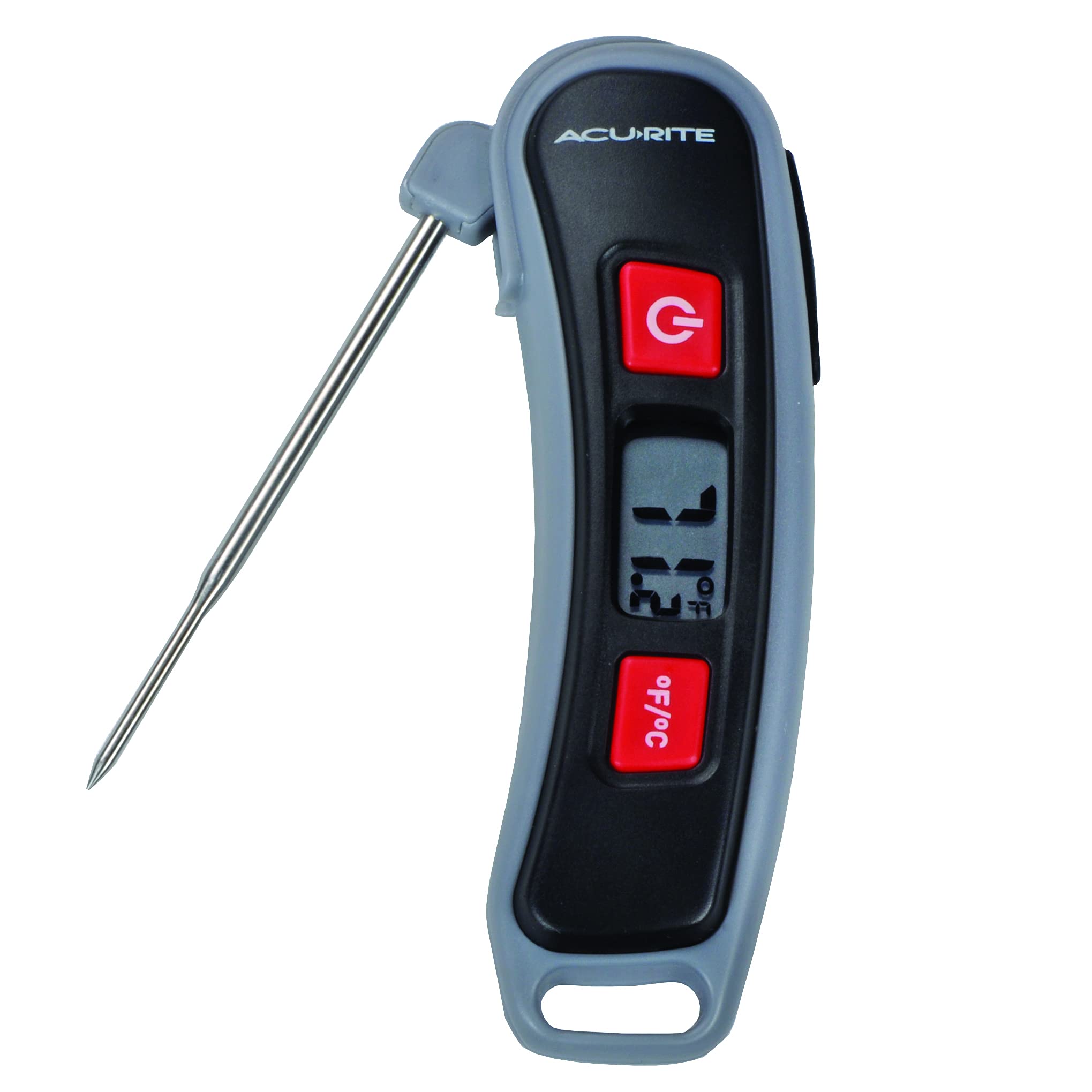 AcuRite, Multicolor Digital Instant Read Thermometer with Folding Probe, 5" L, 3.3"