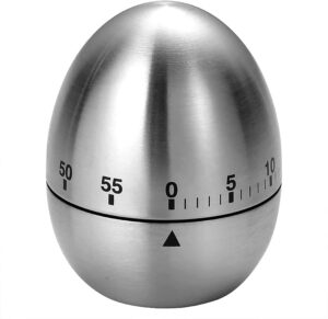 kitchen egg timers for boiling eggs mechanical kitchen timer rotating alarm with 60 minutes stainless steel visual countdow waterproof timer for cooking exercise learning cosmetic applications baking