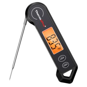 thermopro tp19h waterproof digital meat thermometer for grilling with ambidextrous backlit and motion sensing kitchen cooking food thermometer for bbq grill smoker oil fry candy thermometer