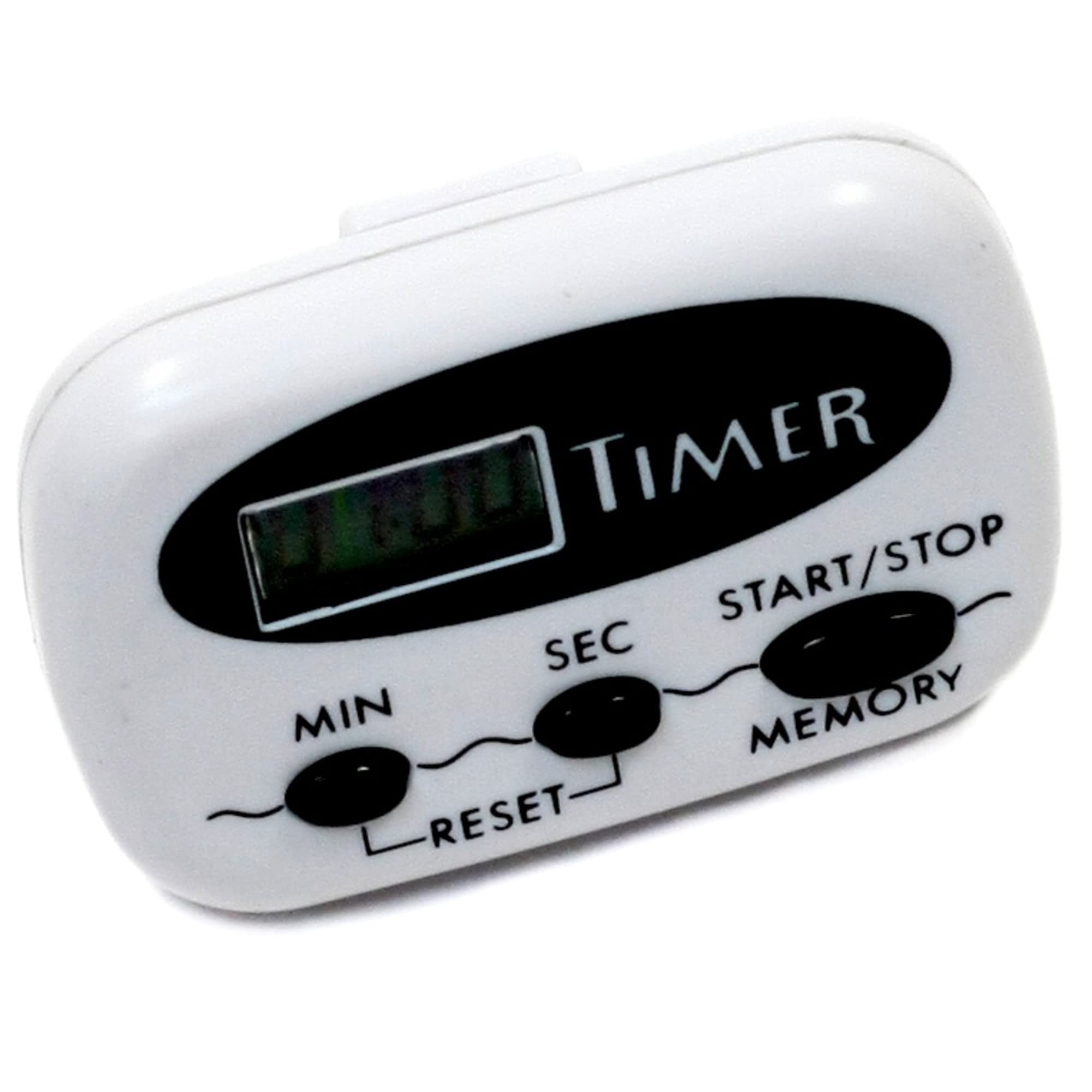 Chef Craft Select Plastic 99 Minute Digital Timer with Clip, 2.5 inch, White