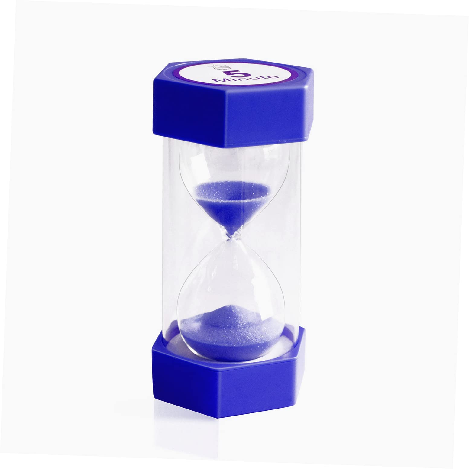 XINBAOHONG Hourglass Sand Timer,Plastic Sand Clock Hour Glass Sandglass Timer for Kids Games Classroom Home Office Decor Kitchen Use (Blue 5min)