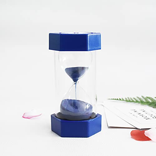 XINBAOHONG Hourglass Sand Timer,Plastic Sand Clock Hour Glass Sandglass Timer for Kids Games Classroom Home Office Decor Kitchen Use (Blue 5min)