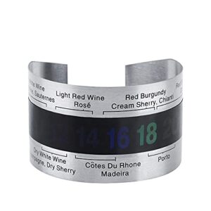 wine temperature bracelet stainless steel thermometer bottle beer temperature bracelet sensor for beer home brewing, makes a great gift