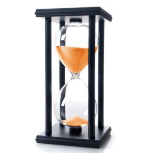 Sandglass 30 Minutes Timer Hourglass for Ornament Decoration Restaurant Living Room Home Closet Office Desk Bedroom Party Festival Christmas Wooden Frame Sand Timer Clock Orange