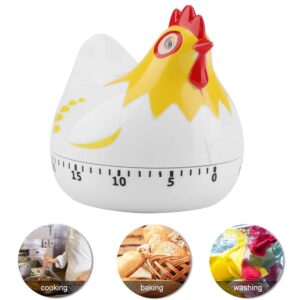 Chicken Pattern Timer, Chicken Pattern Countdown Kitchen Timer Reminder for Cooking Baking(White)