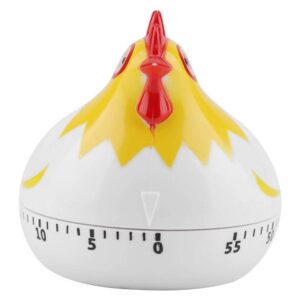 Chicken Pattern Timer, Chicken Pattern Countdown Kitchen Timer Reminder for Cooking Baking(White)