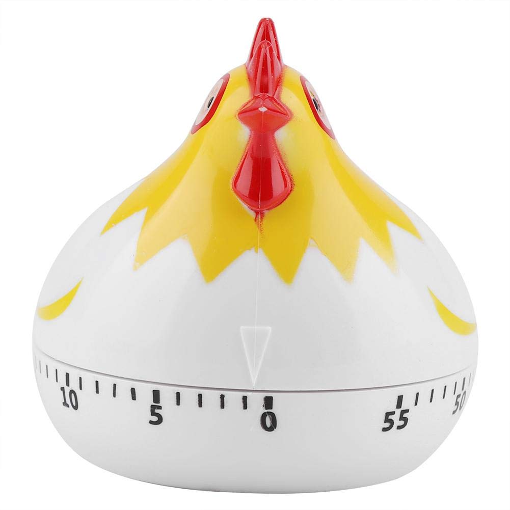 Chicken Pattern Timer, Chicken Pattern Countdown Kitchen Timer Reminder for Cooking Baking(White)