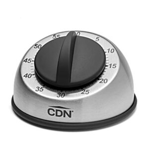 cdn heavy duty mechanical timer, silver, 7"