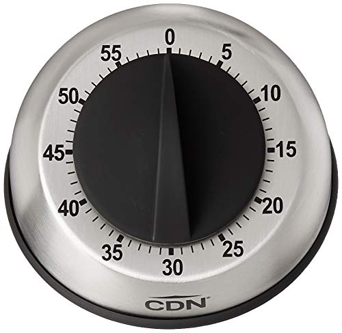 CDN Heavy Duty Mechanical Timer, Silver, 7"
