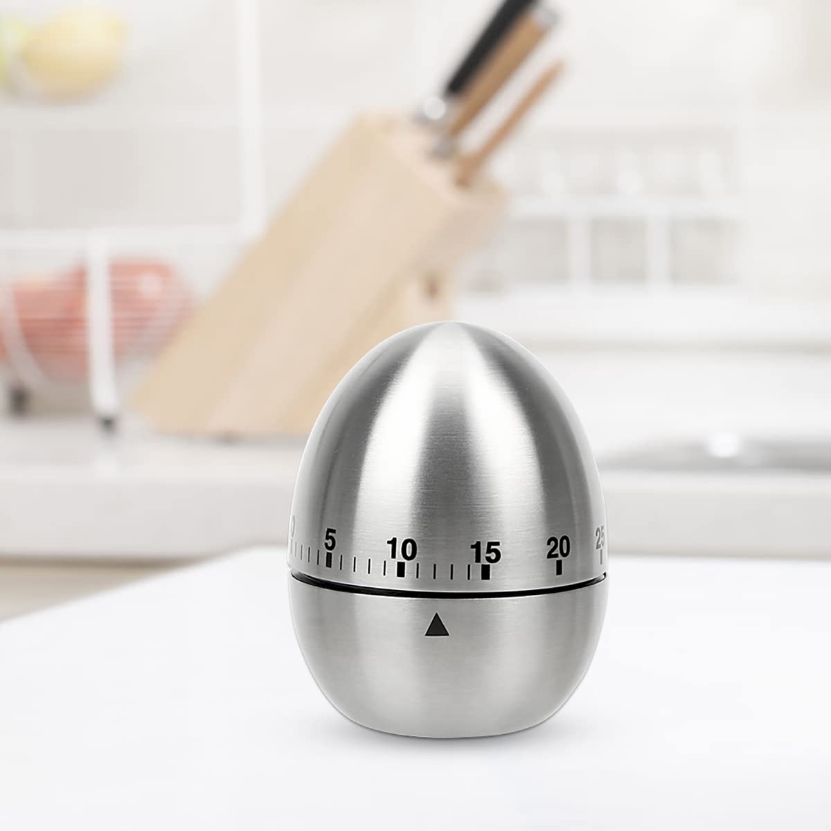 Kitchen Timer,Egg Timer,Kitchen Timers for Cooking,Egg Kitchen Timer Stainless Steel Rotating 60 Minutes Count Down Timer,No Batteries Required Timer,for Kitchen Cooking Work Learning (Kitchen Timer)