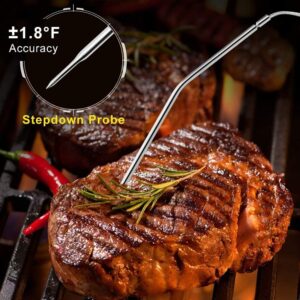 Wireless Meat Thermometer, NEXTAMZ Digital Meat Thermometer for Food Cooking and Baking, Dual Probe Food Thermometer for Oven BBQ Grill Smoker Kitchen