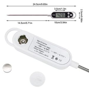 GEMGIMY 2 Pack Meat Thermometer, Digital Instant Read Meat Thermometer with Long Probe, Deep Fry Thermometer for Liquids,Milk Yogurt, Coffee, BBQ, Grill, Roast, Baking,Candy