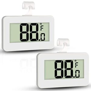 mini fridge hanging thermometer for refrigerator wireless with magnet 2 pack digital temperature read