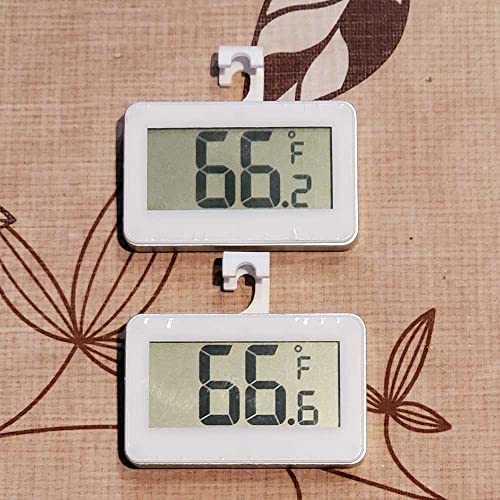 Mini Fridge Hanging Thermometer for Refrigerator Wireless with Magnet 2 Pack Digital Temperature Read