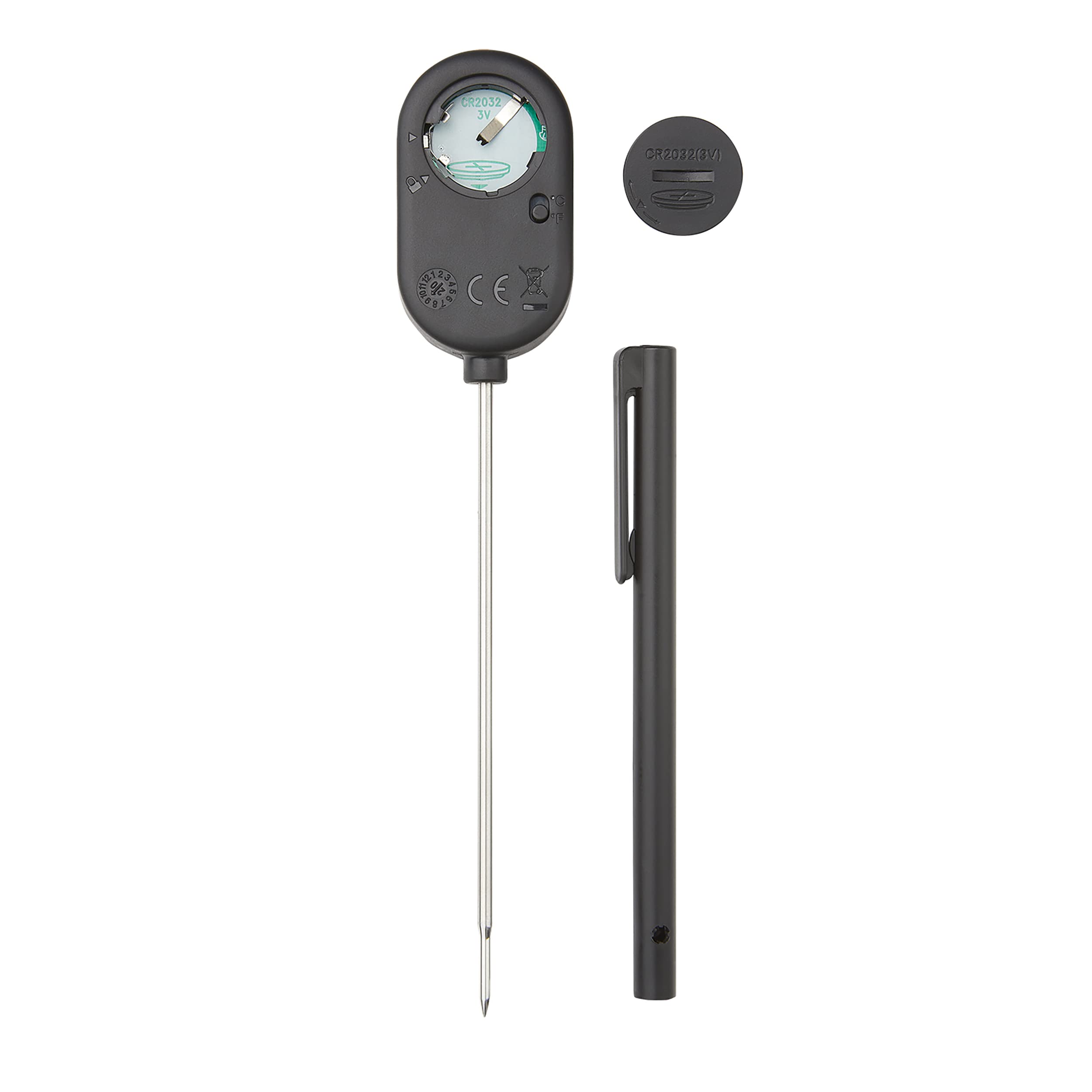 KitchenAid KQ910 Backlit Instant Read Digital Food Kitchen Grill Thermometer, Black