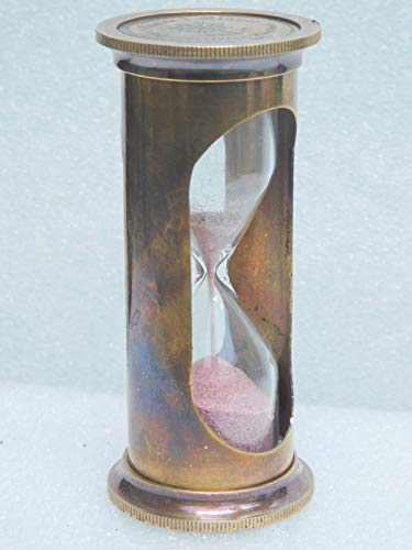 MERIDIAN NAUTICALS Brass Sand Timer Nautical Vintage Antique Item Replica Hour Glass Maritime Item