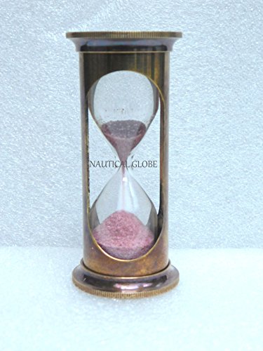 MERIDIAN NAUTICALS Brass Sand Timer Nautical Vintage Antique Item Replica Hour Glass Maritime Item