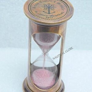 MERIDIAN NAUTICALS Brass Sand Timer Nautical Vintage Antique Item Replica Hour Glass Maritime Item