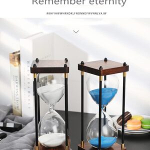 Premium Large Hourglass Sand Timer 60 Minutes, Decorative Sandglass Clock, Modern Hour Glass Timers Gift for Men & Women, Time Management Tools for Classroom Kitchen Home Office Desk Decor