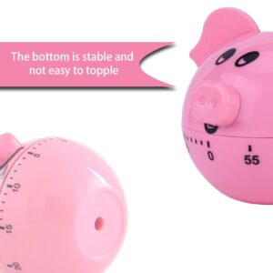 Kitchen Timer Pig Shaped Mechanical Timer Countdown 60 Minutes Cooking Timer for Home Children's Classroom Activities